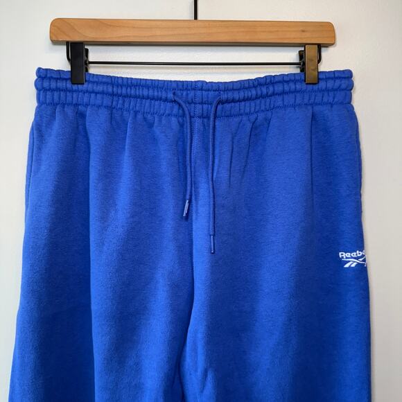 Reebok Men's Drawstring Fleece Lined Jogger Sweatpants Blue Size Large - Picture 2 of 7